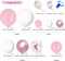 Pink White Balloons Garland Arch Kit 104 PCS Metallic Pink Gold Confetti Latex Balloons for Baby Girl Shower Birthday Wedding Anniversary Bachelorette Party Decorations